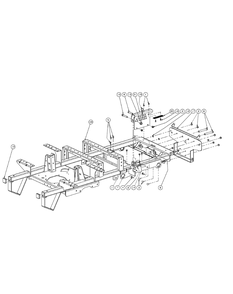 Frame Assembly (2008 And Before) Diagram and Parts List for M48-KW (53AI8CT2050-23HP)(2009 & Before) Cub Cadet Lawn Tractor